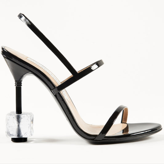 Icy Sandal Black Patent