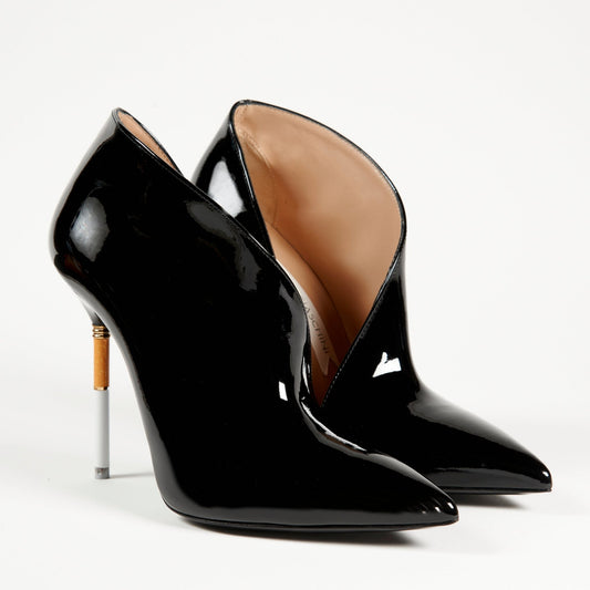 Smoking Hot Booties Patent Black