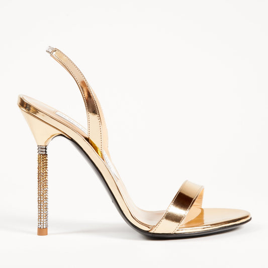 Crystal Rain Gold Sandal