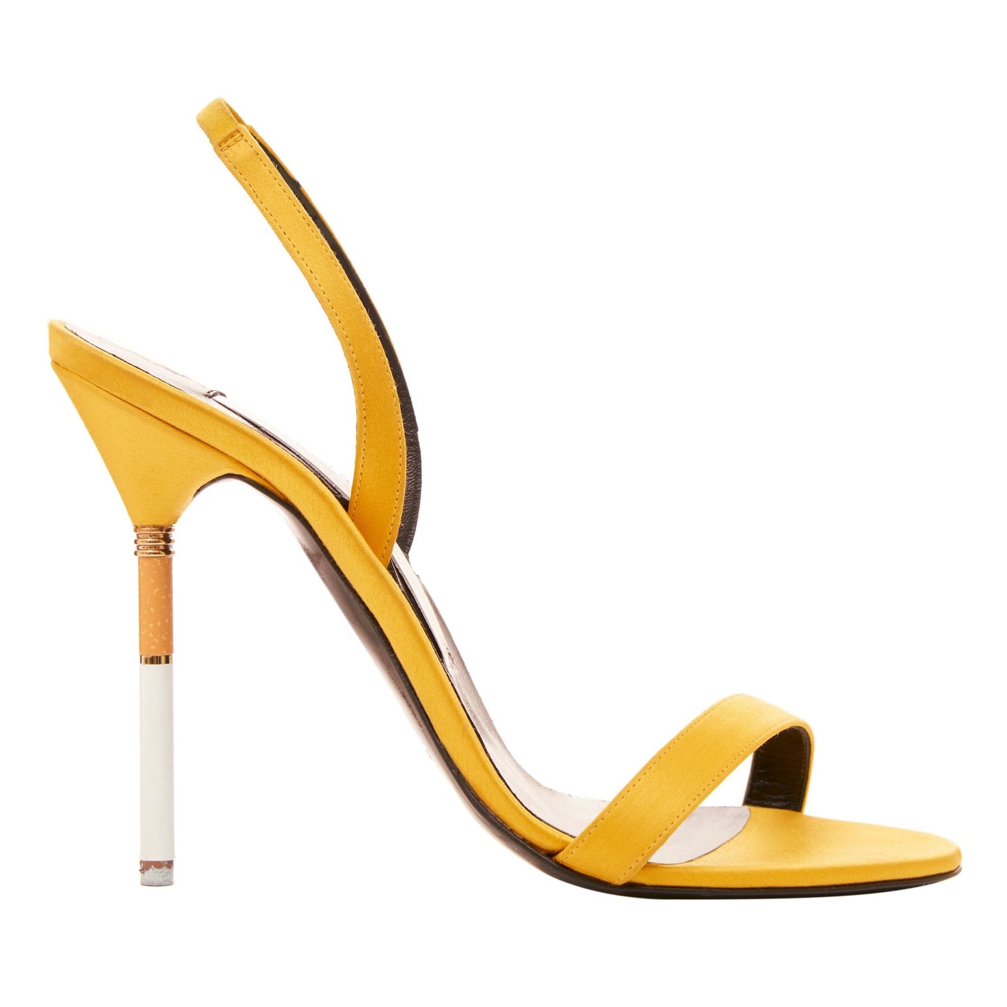 Smoking Hot Sandal Satin Yellow