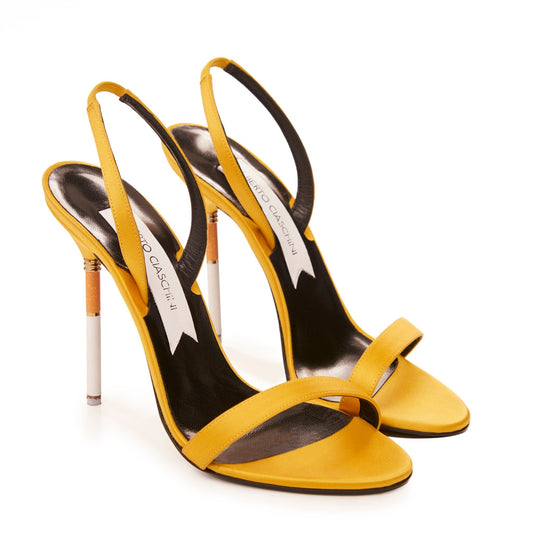 Smoking Hot Sandal Satin Yellow