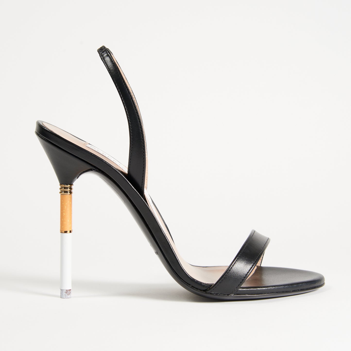 Smoking Hot Black Leather Sandal 110