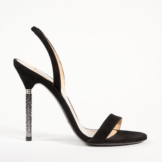 Crystal Rain Black Sandal